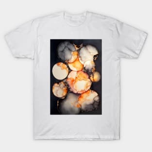 Amber Drops - Abstract Alcohol Ink Resin Art T-Shirt